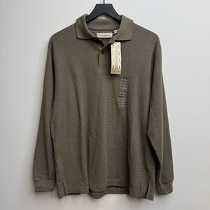 Vintage Sweater Crossings M Brown Cotton Academia Grandpacore Cozy Winter NWT